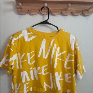 Nike Bright Yellow Boxy Logo Tee